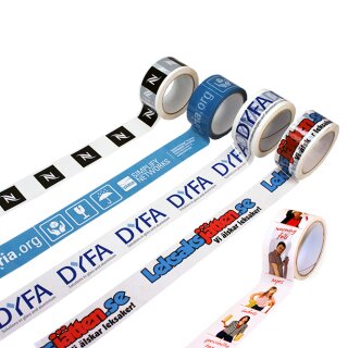 PP adhesive tapes custom printed white, 2c print