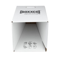 Single piece cardboard stool white DIGITALPRINT | up to 500 pcs | 4c print