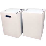 Single piece cardboard stool white | 300x300x420 mm