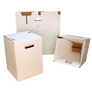 Single piece cardboard stool white | 300x300x420 mm