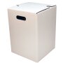 Single piece cardboard stool white | 300x300x420 mm