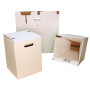 Single piece cardboard stool white | 300x300x420 mm