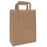 Paper carrier bags 180x80x220 mm|brown