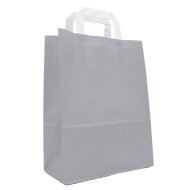 Paper carrier bags 180x80x220 mm|grey