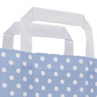 Paper carrier bags 180x80x220 mm|light blue + white dots