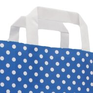 Paper carrier bags 220x100x280 mm|dark blue + white dots