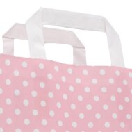 Paper carrier bags 220x100x280 mm|pink + white dots