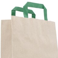 Paper carrier bags|grass paper|220x100x280 mm|brown