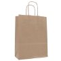 Paper carrier bags 180x80x240 mm|brown|ribbed