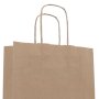 Paper carrier bags 180x80x240 mm|brown|ribbed