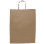 Paper carrier bags 260x120x350 mm|brown|ribbed