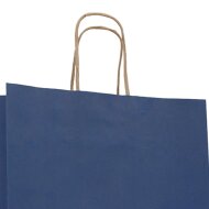 Paper carrier bags 180x80x220 mm|ribbed|blue