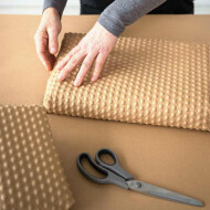 Bubble wrap made of paper single layer 350mm width x 5 running meters brown TEST QUANTITY