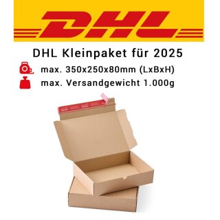 DHL Kleinpakete mit SK-Streifen 350x250x80 mm (Außenmaß)