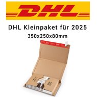 DHL small parcels book shipping packaging with SK strips...