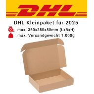 Faltschachtel FEFCO 0427; E-Welle DHL Kleinpaket